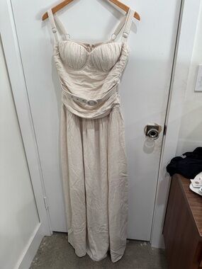 Blithe L.A Cream Maxi Dress with Belt